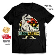 DADDY SAURUS trex fathers day cotton tshirt