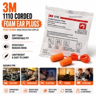 3M 1110 Corded Foam Ear Plugs. Plug Telinga Noise Reduction Earplug. Soft Comfortable Hearing Protec