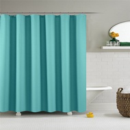 180x180cm Shower Curtain Waffle Polyester Fabric Washable Waterproof Bathroom Curtains Liner With 12