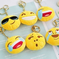 keychain keychain cute QQ emoji emoji Face Keychain emoji Plush Decompression Toy Cute Cartoon Doll 