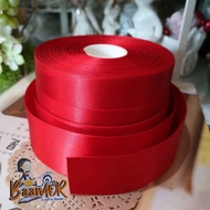 Plain Satin Ribbon Size 1.5 Inches Wide (Half Inch) x Length 1 Yards (Cut To Split 90cm Length)