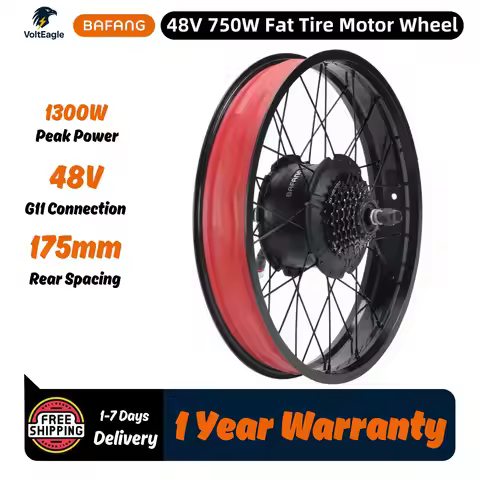 BAFANG G062 750W Ebike Motor Wheel, 48V Fat Tire Electric Bike Rear Wheel Replacement, 20" / 26" Opt