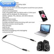 OHWK 3.5mm Recording Cable, OFC Core 3.5mm Male to 3.5mm Male Bidirectional Sound Transfer Cable, Re