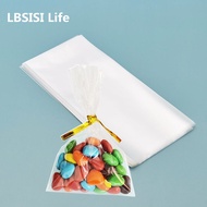 LBSISI Life 100pcs Transparent Flat Open Top Candy Bag OPP Plastic Cellophane Bag Lollipop Packing Cookies Packaging Gift Bags