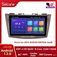 Seicane 9 นิ้ว 2.5D QLED หน้าจอสัมผัส Android 13.0 หูฟังเครื่องเล่นวิทยุ 2012 Suzuki ERTIGA GPS นำทา