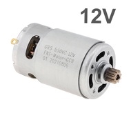 RS550รอบต่อนาทีมอเตอร์ DC 12V 21V 21500-29000พร้อมฟัน12ซี่และสำหรับสว่านไฟฟ้ากล่องเกียร์แรงบิดสูง/ไข
