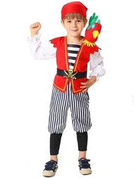 ชุดเด็กโจรสลัดแห่งแคริบเบียน  เฉพาะชุด ไม่มีนกแก้ว Pirates of the Caribbean kids costume costume onl