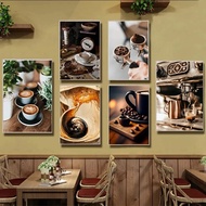 Grain hand Coffee latte mug vintage art Poster, canvas paint, wall prints, living room picture, hous
