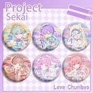 Project Sekai Fan Badge & Brooch Set - 58mm Pin for Ayase Kanade, Momoi Soranagi & Hinami Nenji - Co
