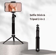 For Insta360 One RS R GoPro 10 9 Action Camera Portable Selfie Stick Foldable Tripod Wireless Bluetooth Remote Control for phone