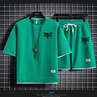 Quần Áo thể thao nam áo thun ngắn tay thường ngày mới mùa hè 2025 cho bộ đồ thể thao áo cổ tròn thời