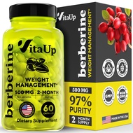 Berberine Supplement 500mg - USA Made Berberine 500mg - 97% Tested Purity Berberine HCL - Berberine