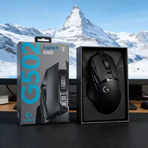Logitech G502 Gaming Mouse with RGB Lighting And Long Battery Life-6 Programmable Buttons for eSport
