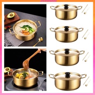 [Kloware2] Korean Ramen Cooking Pot Noodles Pot Household Double Handle Multifunction Pot Instant Noodles Pot for Backyard