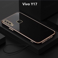 Casing Vivo Y17 Case Plating Cover Lanyard Soft TPU Phone Case Vivo Y17