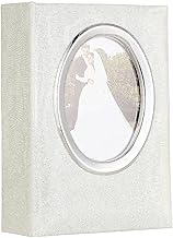 Pioneer Photo Albums 100-Pocket Moire Cover Album with Silvertone Oval Frame for 4 by 6-Inch Prints,