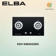 ELBA 2 BURNERS TEMPERED GLASS GAS STOVE -  EGH-K8842G(BK)