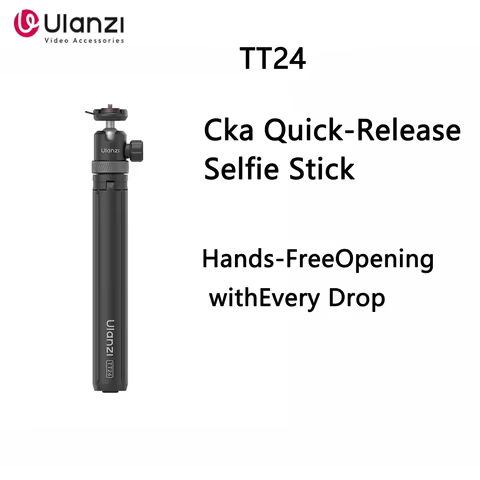 Original Ulanzi TT24 Rapid Release Selfie Stick 360Β° Rotatable Ball Head Lightweight Alloy Phone Act