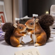 Simulation Cute Squirrel Plush Toy Soft Stuffed Cartoon Animal Doll Home Decoration Birthday Gift