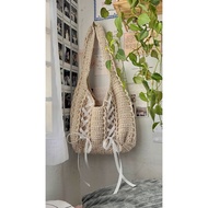 Braided Knit Bag | Knitted Tote Bag | Crochet Crochet | Handmade Handmade Handmade | By Sura