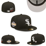 Fashion MLB Chicago White Sox Unisex Men Women 59FIFTY Fitted SnapBack Flat Brim Cap with Close Full