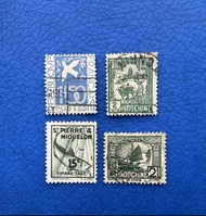 法國郵票 古董郵票4枚 1920-1930年代