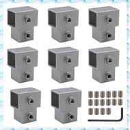 [R Q M U] End Rails Clamps 3-Way Connector Tube Connector T- Shaped