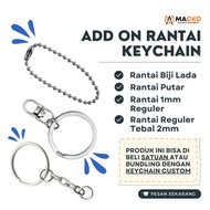 GANTUNGAN Keychain Chain Ring, Pepper Seeds, Twist Chain, and Thick Keychain Chain (Add on)