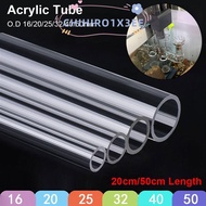 CHIHIRO1X3EE 1Pcs Fish Tank Pipe, DIY O.D 16/20/25/32/40/50mm Acrylic Tube,  20/50cm  Transparent Pi