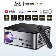 GOOJODOQ 1080P HD 8K Mini Projector Screen With WiFi Home Projector portable