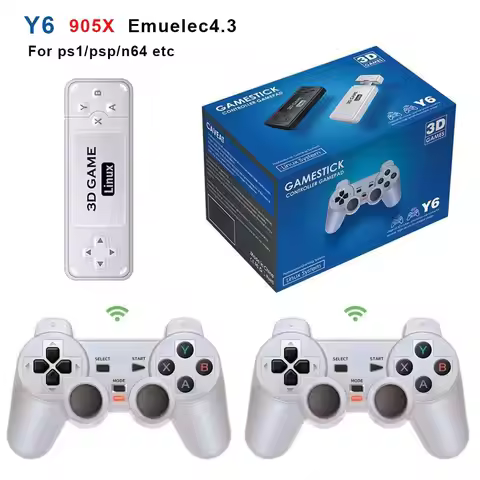 BOYHOM Y6 2.4G Wireless Game TV Stick Retro PS1 Family 4K HD Portable Video Game Console Support Mul