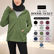 QAYRAA UPF50+ Cap Jacket Jogging Jacket Sport Anti-UV Hoodie /Size S-3XL/Green/Black/Maroon/Grey/Dus