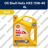 4L OLI MESIN MOBIL SHELL HX5 BARCODE SHELL HELIX HX5 4LITER 15W-40 BENSIN DIESEL BARCODE SHELL