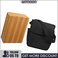 [ammoon]Traveling Cajon Box Drum Flat Hand Drum Wooded Percussion Instrument with Strap Carry Bag