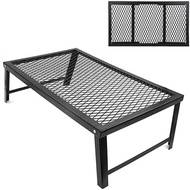 2024 New Folding Barbeque Net Table Portable Iron BBQ Grill Tables Mesh Grill Stand For Camping Picnic Mini Desk