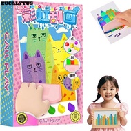 EUCALYTUSS Squeegee Art Kids Paint Kit, Drawing Papers Animal Pattern Color Scratch Painting, Rainbo