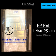 Pastik PP Roll Cap Jet - panjang 100 meter tebal 0.04 mm. plastik masker murah plastik makanan kerin