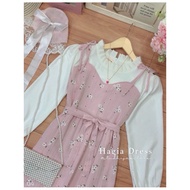 Hagia Overall Dress korean style floral