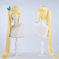 Fairy Tail Lucy Long Hair Cosplay Wig Tiger Mouth Ponytail Rose Net