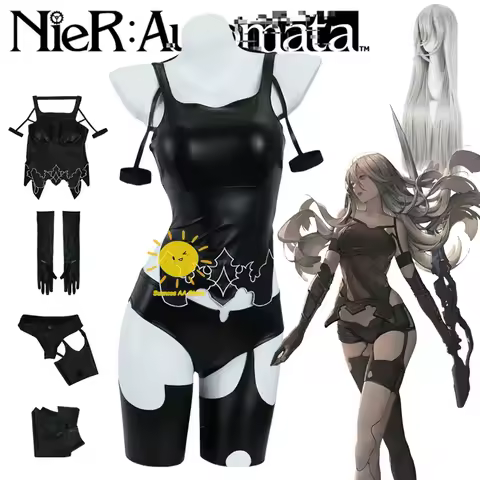 Game YoRHa Type A No.2 Cosplay NieR Automata Cosplay Costumes A2 Suits Leather Vest Pantyhose Hallow