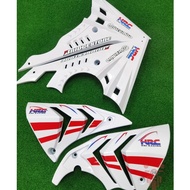 Honda RS 150 Accessories Cover Set 2 in 1 Belly Pan Side Engine Cover Guard White Honda RS150 RS150R V1 V2