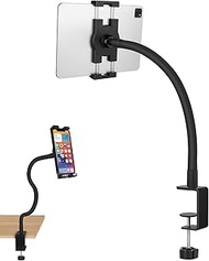 Tablet Stand Holder,Gooseneck Desktop iPad Mount for Table/Bed/Lectern/Kitchen,19.7" Flexible Adjust