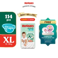 HUGGIES AirSoft Tape Diapers XL38 (3 packs) Breathable and soft diapers for baby