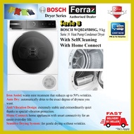 BOSCH WQB245B0SG 9kg Heat Pump Dryer / BOSCH WQG24200SG 9kg Dryer / BOSCH WTH83028SG Dryer / BOSCH W
