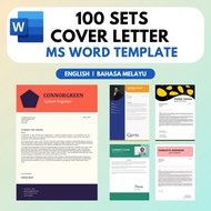 INSTANT 100 Sets Professional Cover Letter Template ( Editable in Microsoft Word ) | Templat Cover L