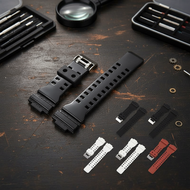 Black TPU Resin Band for Casio G-SHOCK GA-100 GA140 GD-100 G-8900 Men Glossy Sport Waterproof Watch 