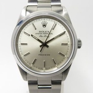 ROLEX Air King 14000 帶維修證書 U 編號 SS 自動男錶 銀錶盤 [二手]