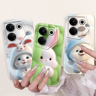 For Tecno Camon 20 Pro CK7n CK6 CK6n Case Cute Rabbit Panda Soft Silicone Shockproof Cover For Tecno
