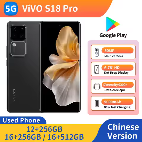 VIVO S18 Pro 5g RAM 12GB/16GB Smartphone 50MP Camera 6.78-inches Battery 5000mAh Original Used Phone