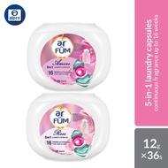 Ar FUM 5 In 1 Laundry Capsules Amore Continuous Fragrance Up To 16 Weeks (12g x 36 Pcs)